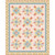 Riley Blake Fabrics The Whimsical Workshop Vintage Blooms Quilt Pattern, with a detailed patchwork design featuring floral and geometric motifs in pastel colors.