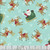Riley Blake Fabrics The North Pole Flannel My Minds Eye Reindeer Toss Aqua Blue