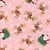 Riley Blake Fabrics The North Pole Flannel My Minds Eye Reindeer Toss Blush Pink
