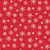 Riley Blake Fabrics The North Pole Flannel My Minds Eye Snowflakes Tomato Red, festive red fabric with white snowflake and star pattern.