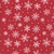 Riley Blake Fabrics The North Pole Flannel My Minds Eye Snowflakes Tomato Red, snowflake pattern on red background.