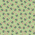 Riley Blake Fabrics The North Pole Flannel My Minds Eye Candy Cane Honeydew Green, festive pattern of red and white candy canes with green holly leaves on a light green background.
