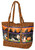 Wilmington Prints Spooky Tails Orange Tote Quilt Kit, Halloween-themed tote bag with orange and black diamond pattern and spooky cat and pumpkin Halloween illustration.