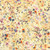 Robert Kaufman Fabrics Cider Blossom Tan Cream Floral Spray, close-up of delicate autumn-inspired floral pattern with yellow, pink, purple, and orange flowers and green leaves.