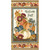 Robert Kaufman Fabrics Hello Fall Harvest Brown Welcome Fall Pumpkin Panel 24, autumn-themed fabric with a display of pumpkins and flowers and a 'Welcome Fall' message.