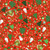 Robert Kaufman Fabrics Tiny Tidings Christmas Garnet Red Christmas Trees Snowman, festive holiday fabric with Christmas trees, snowmen, ornaments, presents, and holiday stars and hearts.