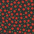 Robert Kaufman Fabrics Tiny Tidings Christmas Black Poinsettia, festive fabric with red poinsettias and green holly leaves on a black background.