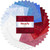 Wilmington Prints Essential 5 Karat Gems 42 Five Inch Squares Patriotic Pop Red White Blue, fabric squares with patriotic red, white, and blue patterns.