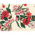 Liberty of London Tana Lawn Bloom Serenade Exotic Bouquet Red Pink Green Cream Tropical Flowers, vibrant floral pattern with colorful blooms and lush green leaves on a light background.