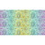 FreeSpirit Fabrics Legendary by Tula Pink Pony Tales Stardust Green, fabric in a colourful, intricate mythical and floral pattern with a rainbow gradient.