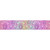 FreeSpirit Fabrics Legendary by Tula Pink Pony Tales Wildorchid Pink, colorful fabric strip with a fantasy-inspired unicorn and floral pattern in pink, purple, and pastel hues.