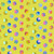 FreeSpirit Fabrics Legendary by Tula Pink Gumdrop Apple Green, a colorful fabric with a pattern of swirling, stylized apples in various pastel and vibrant shades on a green background.