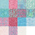 Windham Fabrics Anthology Batiks Jacqueline de Jonge Wonderful Feeling Christmas Batik Layer Cake Ten Inch Squares, colorful quilt fabric with festive winter and Christmas-themed patterns and colors.