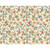 Liberty of London Fabrics Tana Lawn Bloom Serenade Tiger Lily Green Yellow Orange, floral print fabric with a detailed pattern of flowers and leaves in green, yellow, orange, and pink on a cream background.