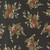 Moda Fabrics Candlelight Christmas 3 Sisters Christmas Holly Berries Ebony Black fabric, holly leaves with red berries and white berries on a black background.