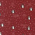 Moda Fabrics Chilly Sweetwater Mr Penguin Mr Penguin Red Red, festive winter-themed fabric with cartoon penguins, snowflakes, and winter quotes on a red background.