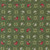 Moda Fabrics When Snow Falls Deb Strain Tiny Birds In Wreaths Evergreen Green, Christmas themed fabric with small birds inside wreaths on an evergreen green background.
