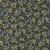 Moda Fabrics When Snow Falls Deb Strain Winter Greenery Night Sky Blue, fabric with a pattern of holly leaves, red berries, and evergreen branches on a dark night sky blue background.