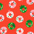 Moda Fabrics Merry Happy Ruby Star Society Kimberly Kight Bough Down Lollipop Red fabric, featuring a holiday wreath pattern in red, green, pink, white, and black colors with bow and polka dot design.
