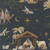 Moda Fabrics Silent Night Watercolour Heart Silent Night Scene Holy Night Blue