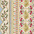 Moda Fabrics Silent Night Watercolour Heart Palms of Wonder Lamb Multi, fabric featuring festive holiday pattern with holly leaves, berries, gold accents, and pink flowers on a cream background.