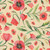 Benartex Fabrics Into the Meadow Katie Daisy Field of Poppies Natural Cream