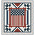 Benartex Fabrics American Valor Cheryl Haynes Unified Quilt Kit, featuring a patriotic quilt design with stars and stripes in red, white, and blue.