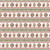 Lumin Fabrics White Owl Textiles Feathered Festivities Repeating Stripe Multi, Christmas-themed fabric with festive wreaths, birdhouses, and holly leaves pattern with red accents.