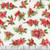 Lumin Fabrics White Owl Textiles Feathered Festivities Cardinals & Poinsettias White, festive holiday fabric decorated with painted cardinals, poinsettias, pine branches, holly berries, and red bows.