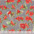 Lumin Fabrics White Owl Textiles Feathered Festivities Cardinals and Poinsettias Dark Gray, Christmas-themed fabric featuring red cardinals, poinsettias, holly, pinecones, and festive bows on a dark gray background.
