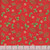 Lumin Fabrics White Owl Textiles Feathered Festivities Holly and Pine Red, Christmas-themed fabric featuring holly leaves, pine branches, pinecones, and red berries on a red background.