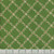 Lumin Fabrics White Owl Textiles Feathered Festivities Trellis Green, festive holiday fabric with green background and white holly leaves, red berries, and gold accents in a trellis pattern.