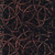 Timeless Treasures Fabrics Tonga Batiks Raven Halloween Spheres Spice Orange, fabric with a black background and intricate orange spiderweb-like pattern.
