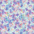 Timeless Treasures Fabrics Love Spell Falling Petals Blue Purple, colorful floral watercolor pattern in shades of blue, purple, pink, and yellow.