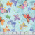 Timeless Treasures Fabrics Love Spell Tossed Butterflies Sky Blue, colorful butterflies pattern on a light blue fabric background.