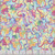 Timeless Treasures Fabrics Love Spell Confetti Ribbons Confetti Yellow Pink