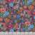 Timeless Treasures Fabrics Purrfect Patchwork Folk Art Floral Brite, vibrant colorful floral quilt fabric with bright pink, blue, orange, and green flowers and intricate folk art patterns.