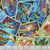 Timeless Treasures Fabrics Underwater Paradise Sea Life Stamps Multi Blue, colorful underwater sea creatures and coral reef print fabric with fish, turtles, and ocean scenes.