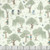 Dear Stella Fabrics Woodland Willow, fabric with woodland animal and tree pattern in green and cream colors.