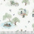 Dear Stella Fabrics Woodland Willow Country Living Whisper Cream, fabric with a nature-themed print featuring woodland animals, trees, birds, and a picnic scene in soft, pastel colors for a cozy and rustic look.