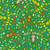 Robert Kaufman Fabrics Little Grinch Dr Seuss Grinch Max Cindy Loo Alphabet Numbers Green, colorful fabric with alphabet letters, numbers, and characters from the Grinch story on a green background.