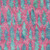 Windham Fabrics Anthology Batiks Jacqueline de Jonge Wonderful Feeling Pink Christmas Trees, colorful batik fabric with pink, green, and blue Christmas tree silhouettes and white dot accents.
