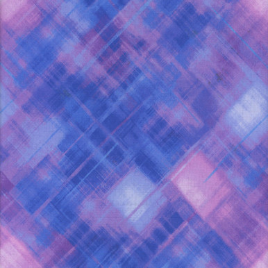 Timeless Treasures Fabrics Midnight Blooms Purple Bias Plaid