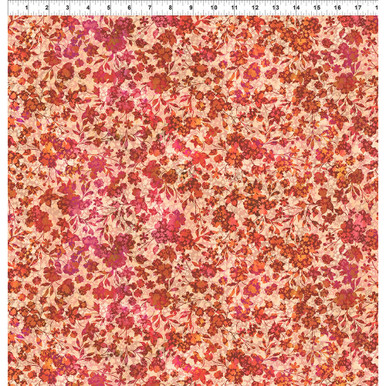 In The Beginning Fabrics Allure Jason Yenter Red Blooming Floral Berry ...
