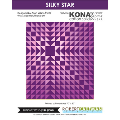 Robert Kaufman Kona Cotton 2025 COTY Silky Star Free Quilt