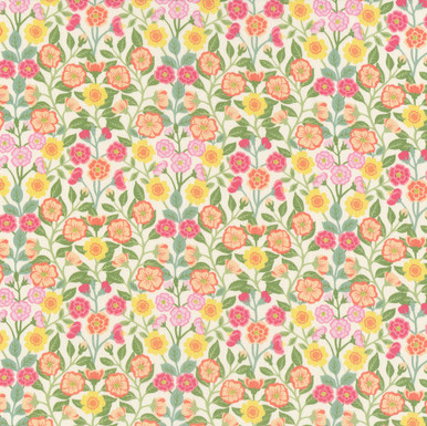 Liberty Fabrics Viger's Sketch Tana Lawn Pink Green Yellow William