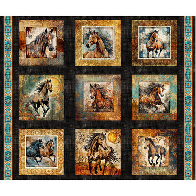 Quilting Treasures Fabrics Born to Run by Dan Morris Black Wild