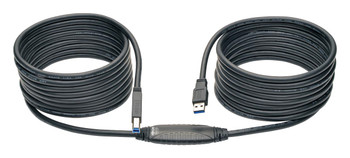 Eaton Tripp Lite Series - USB cable - USB Type B (M) to USB Type A (M) - USB 3.0 - 7.62 m - active - black - U328-025 Eaton Tripp Lite Series - USB cable - USB Type B (M) to USB Type A (M) - USB 3.0 - 7.62 m - active - black - U328-025