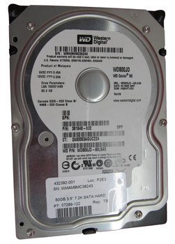 432392-001 - HP 80GB 7200RPM SATA 1.5GB/s 3.5-inch Hard Drive 432392-001 - HP 80GB 7200RPM SATA 1.5GB/s 3.5-inch Hard Drive