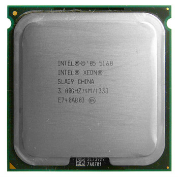 SLAG9 - Intel Xeon 5160 Dual Core 3.0GHz 4MB L2 Cache 1333MHz FSB Socket LGA771 65NM 80W Processor